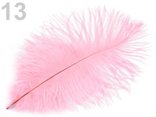 strusie pióro 20-25 cm różowe