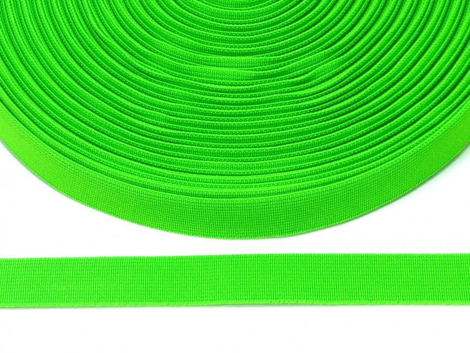 guma płaska 20 mm -zielona odblaskowa
