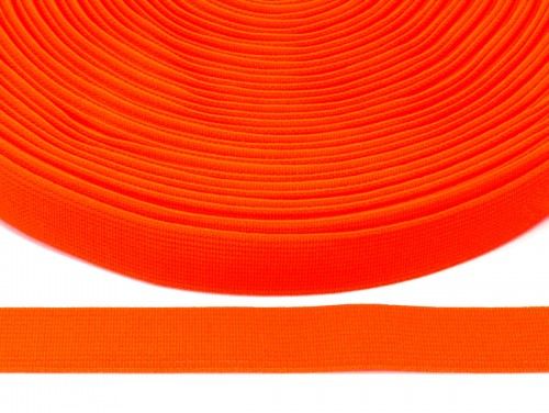 guma płaska 20 mm - pomarańczowa odblaskowa