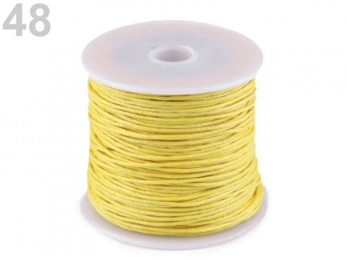 sznurek woskowany 1mm - 10 metrów żółty