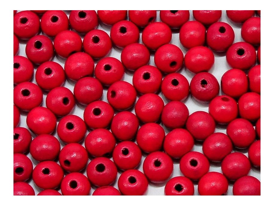 koraliki drewniane 10mm różowe