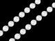 półperełki na sznurku 10mm białe perłowe