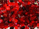 koraliki szklane 150 gram - mix czerwony