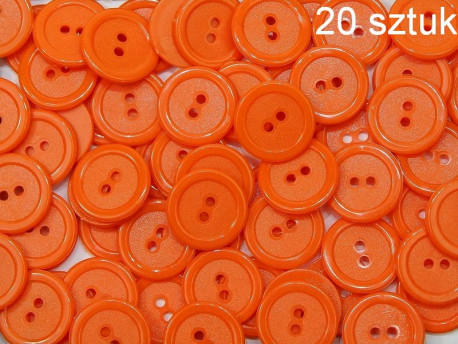 guziki 20mm pomarańczowe op. 20szt.