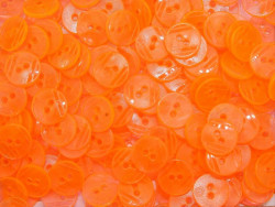 guziki 15mm pomarańczowe przezroczyste opakowanie 25 sztuk