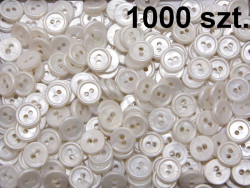 guziki 11mm białe perłowe opak. 1000 szt.