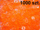 guziki 11mm pomarańczowe przezroczyste opak.1000szt.