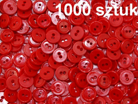 guziki 11mm czerwone opak.1000szt.