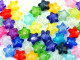 koraliki akrylowe gwiazdki małe mix kolorów