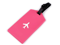 przywieszka identyfikator do bagażu samolot różowa