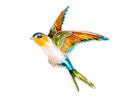 broszka kolorowy ptak