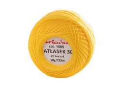 Atłasek 30 (20x4) motek 10g kolor 1505 żółty