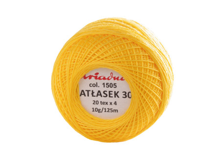 Atłasek 30 (20x4) motek 10g kolor 1505 żółty