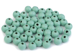koraliki drewniane 8mm miętowe 50g