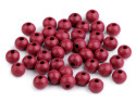 koraliki drewniane 8mm bordowe 50g