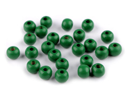 koraliki drewniane 10mm zielone 50g