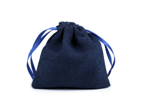 woreczek lniany granatowy