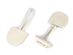 zapięcie z eko skóry beżowe