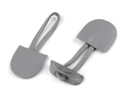 zapięcie z eko skóry szare