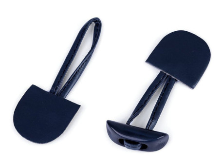 zapięcie z eko skóry granatowe