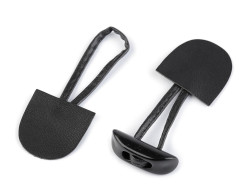 zapięcie z eko skóry czarne