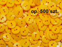 guziki 15mm żółte opakowanie 500 sztuk