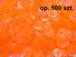 guziki 15mm pomarańczowe przezroczyste op. 500 sztuk