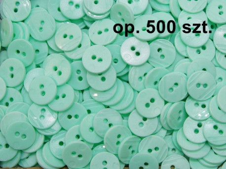 guziki 15mm miętowe opakowanie 500 sztuk