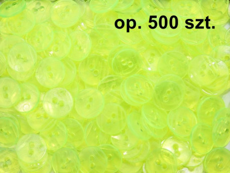 guziki 15mm neonowe przezroczyste op. 500 sztuk