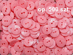 guziki 15mm różowe opakowanie 500 sztuk
