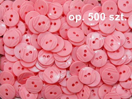 guziki 15mm różowe opakowanie 500 sztuk