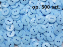 guziki 15mm niebieskie jasne op. 500 szt.