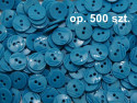 guziki 15mm turkusowe ciemne op. 500 szt.