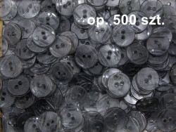guziki 15mm srebrne przezroczyste op. 500 szt.