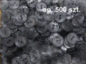 guziki 15mm srebrne przezroczyste op. 500 szt.