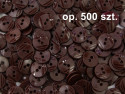 guziki 15mm brązowe op. 500 szt.