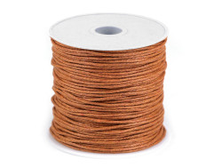sznurek woskowany 1mm - 10 metrów jasny brązowy