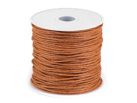sznurek woskowany 1mm - 10 metrów jasny brązowy