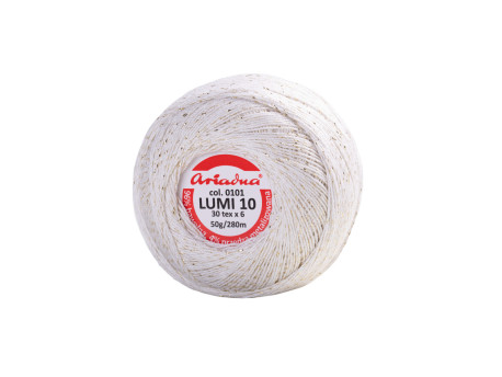 Kordonek LUMI 10 - 0101 50g (30x6)
