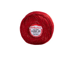 Kordonek LUMI 10 - czerwony 0104 50g (30x6)
