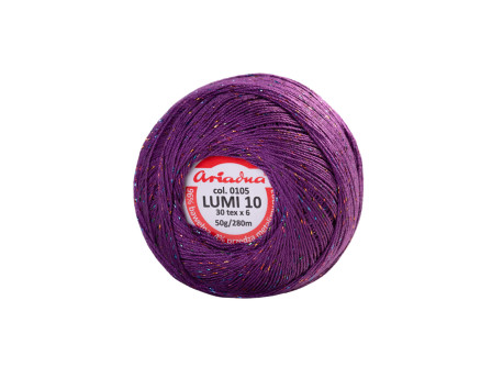 Kordonek LUMI 10 - fioletowy 0105 50g (30x6)