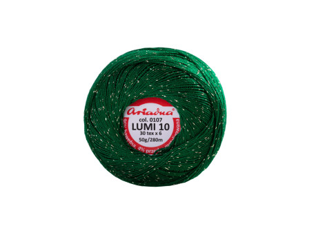 Kordonek LUMI 10 - zielony 0107 50g (30x6)