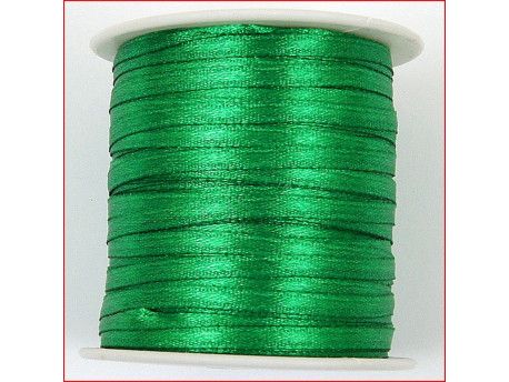 wstążka satynowa szer.3mm zielona