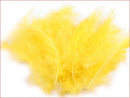 strusie pióra 12-17 cm żółte