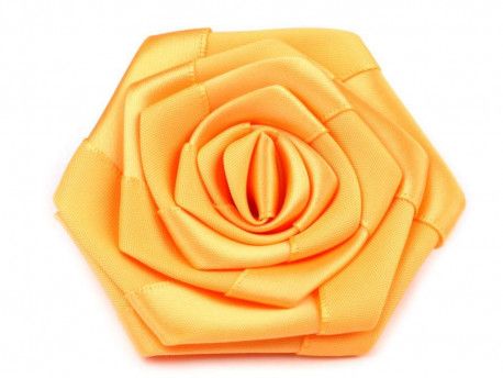 róża satynowa 7 cm żółta