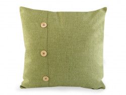poszewka na poduszkę z guzikami zielona
