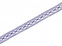 koronka bawełniana 18 mm biało-fioletowa