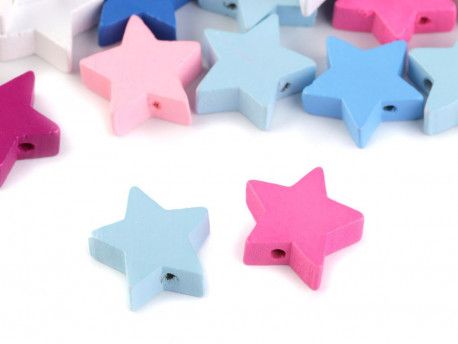 koraliki drewniane gwiazdy
