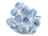 sztuczne róże niebieskie 12 szt.