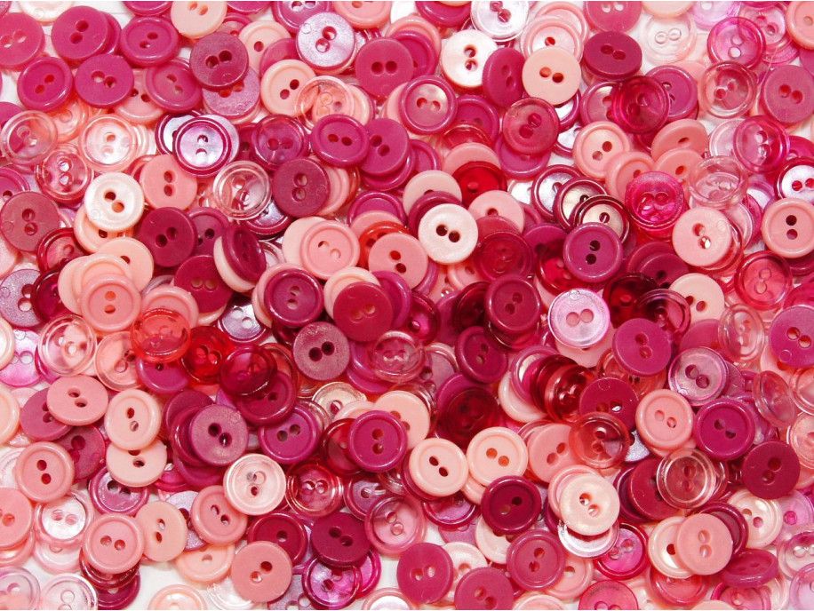 guziki 11mm mix różowy